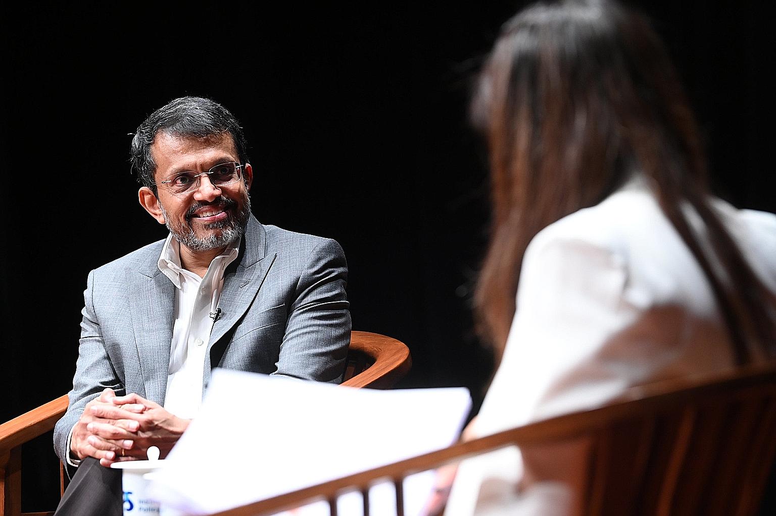 Monetary Authority of Singapore managing director Ravi Menon was speaking yesterday on the topic "An Inspiring Nation" at the Institute of Policy Studies at the Lee Kuan Yew School of Public Policy.