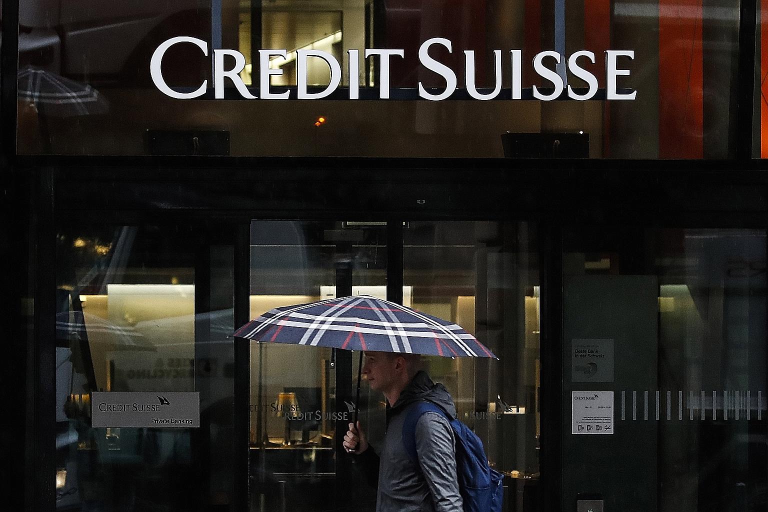 Credit Suisse said it would use the Archegos debacle "as a turning point for its overall approach to risk management". PHOTO: BLOOMBERG