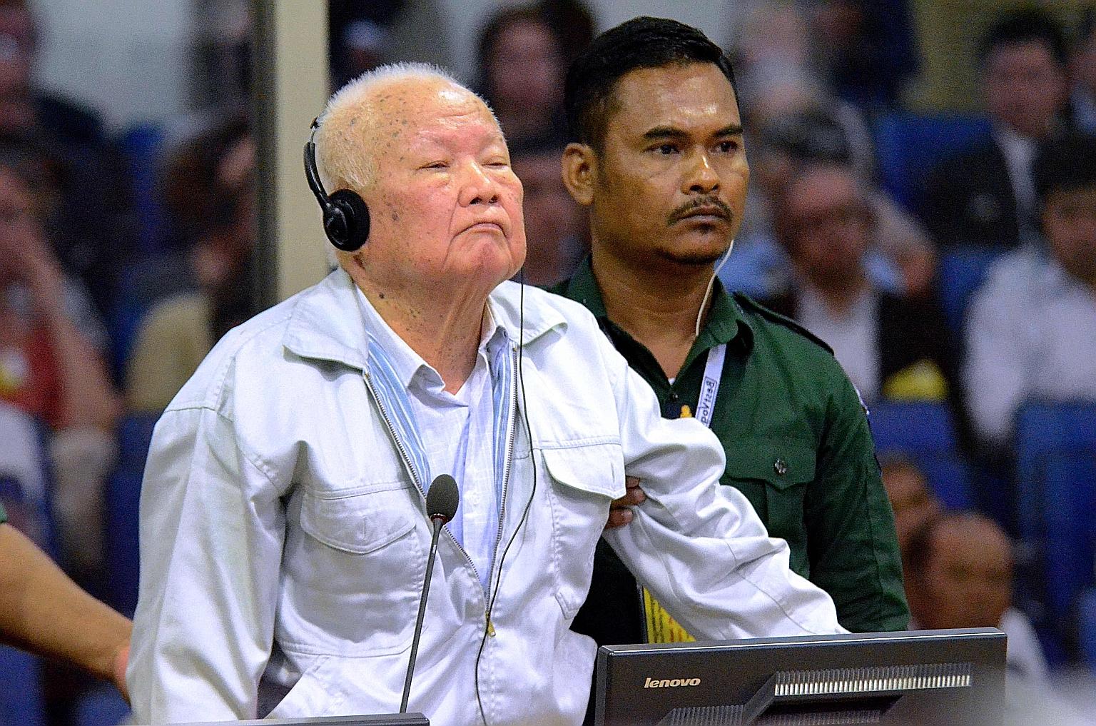 Khieu Samphan was given a life sentence over the genocide in Cambodia over 40 years ago. PHOTO: AGENCE FRANCE-PRESSE
