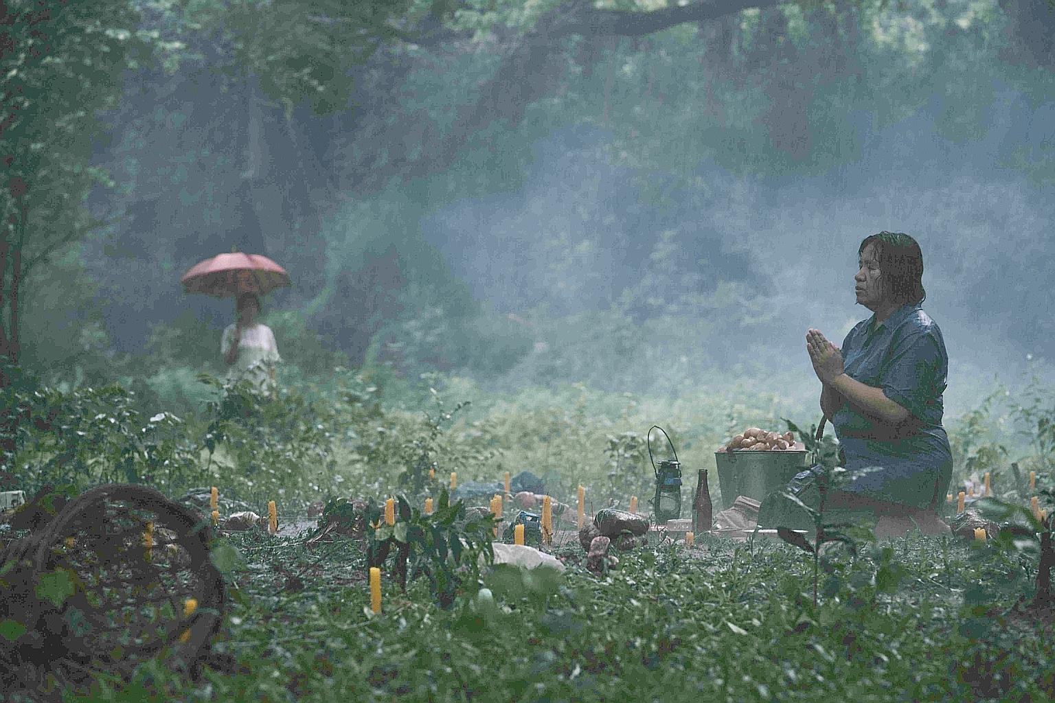 The Medium stars Sawanee Utoomma (above, right) and follows an Isan shaman whose niece shows bizarre behaviour.