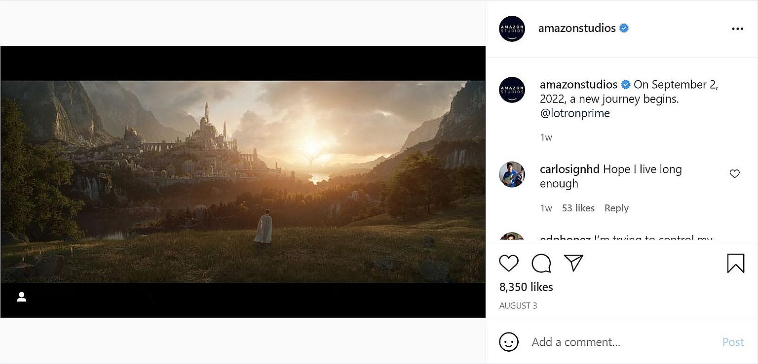 The second season of Amazon's unnamed The Lord Of The Rings series, set to premiere in September next year, is moving to Britain.