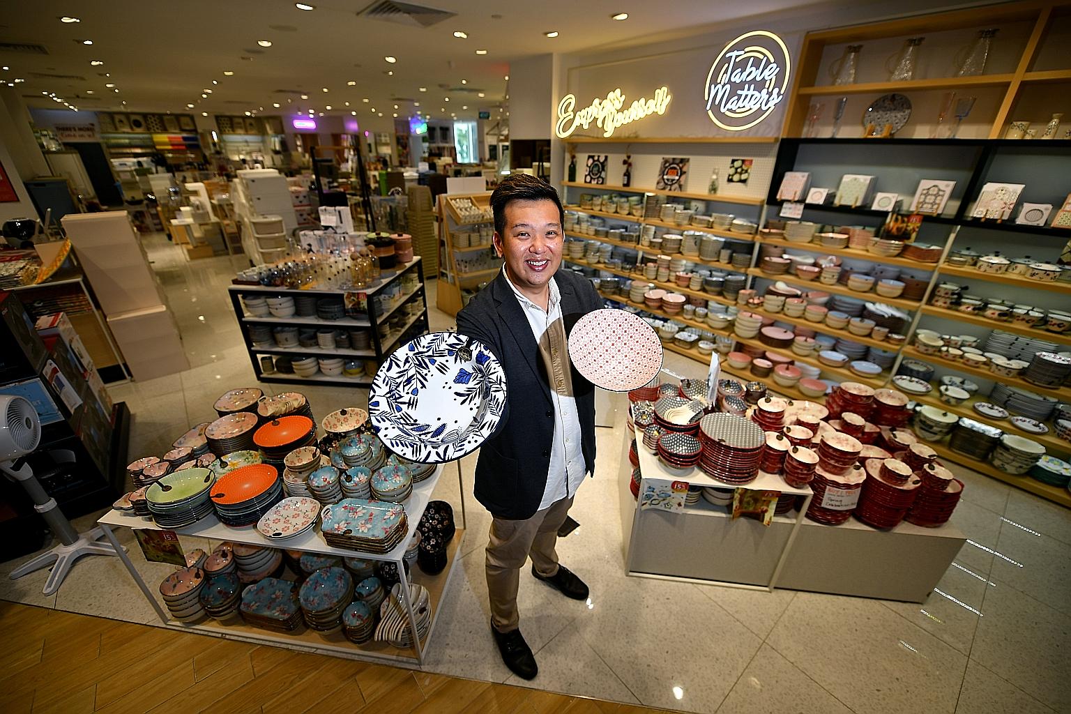 Homeware brand Houze chief executive and founder Brien Chua, 40, inside his store at Century Square mall. Mr Chua says most of his investments are concentrated in the United States, and these include South-east Asian tech firms which have listed on U