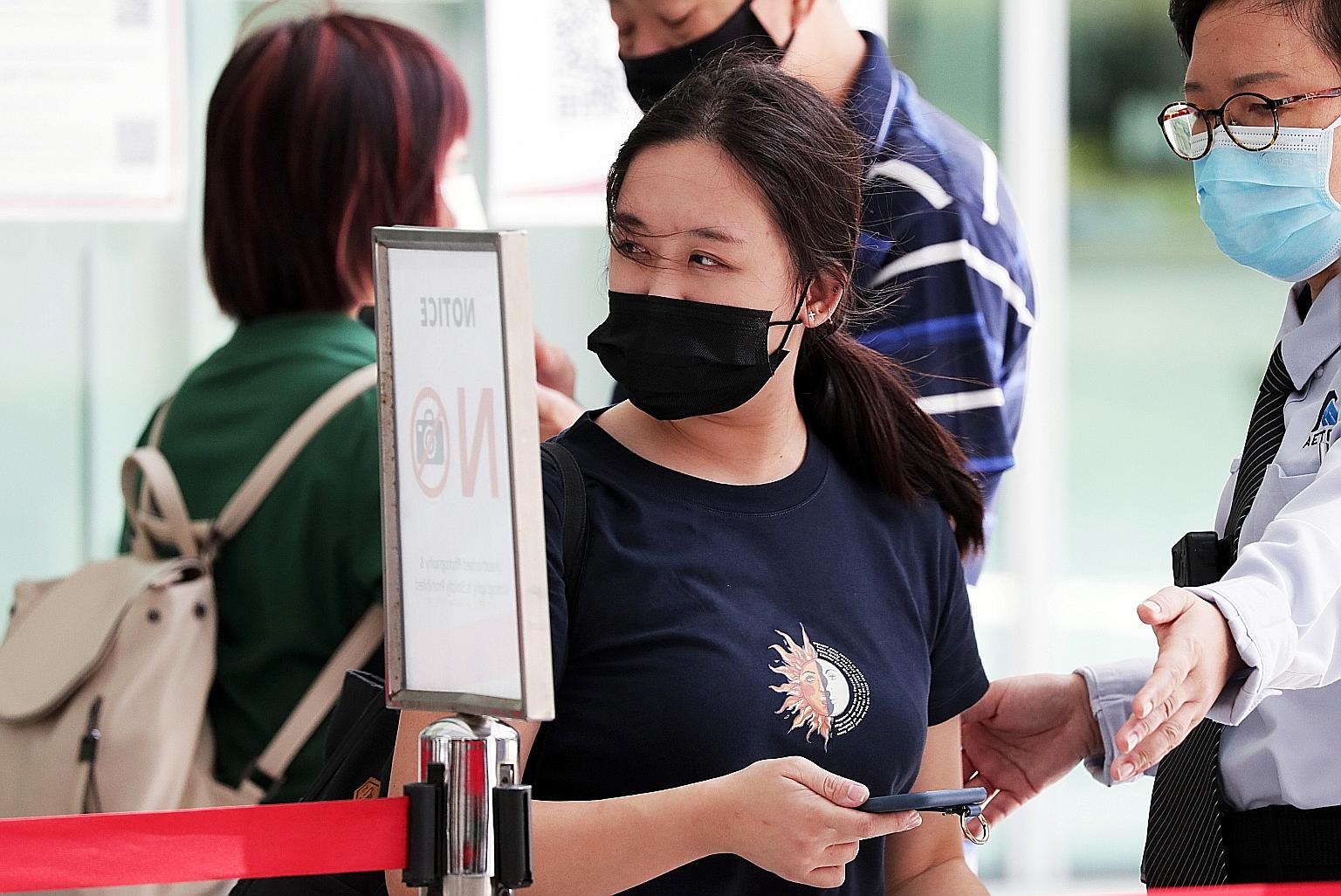 Esther Tan Ling Ying, 24, who was convicted yesterday, breached her stay-home notice on March 23 last year when she ate at a foodcourt at the airport and later visited a clinic.