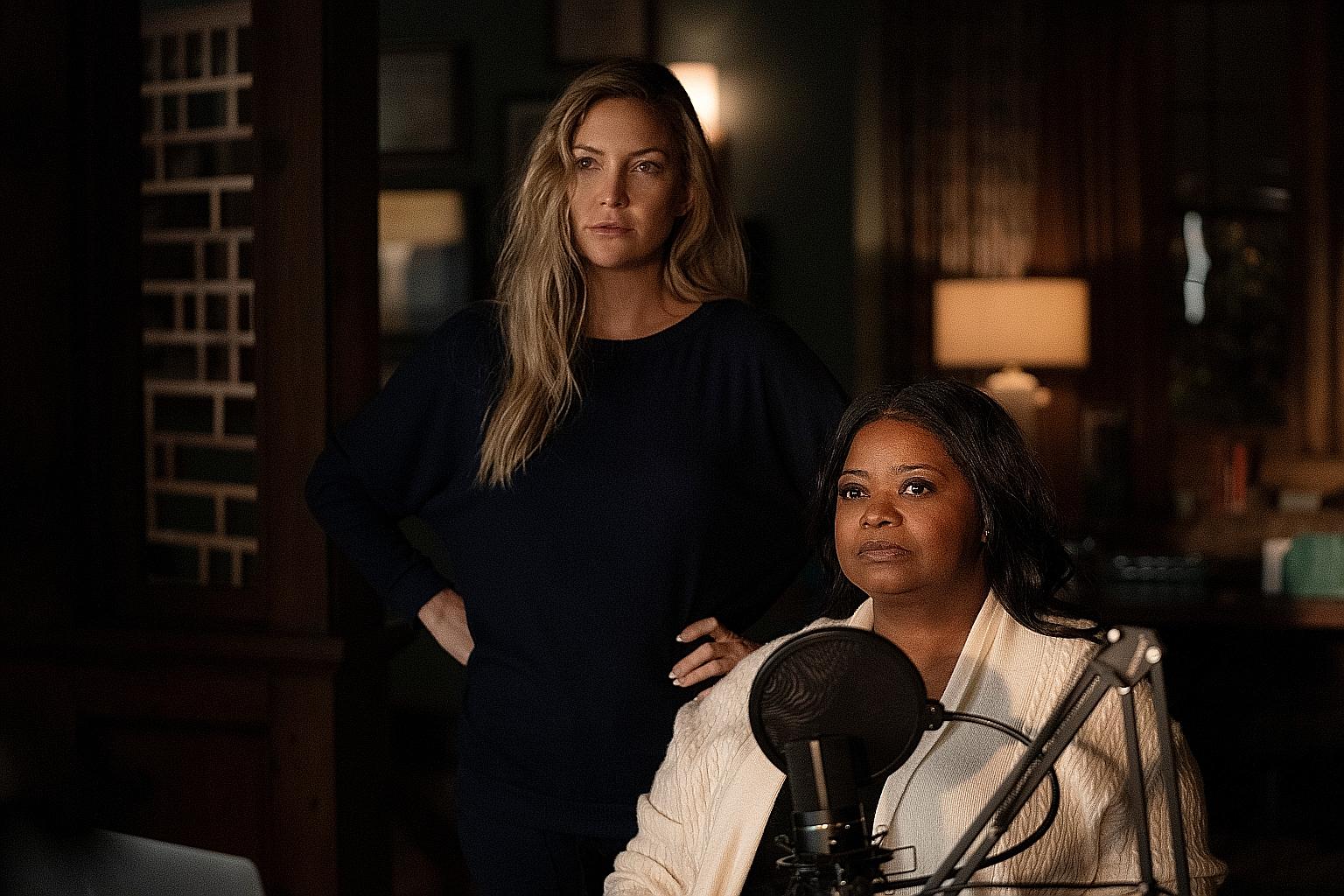 Kate Hudson (right) and Octavia Spencer (far right) play childhood friends in Truth Be Told.