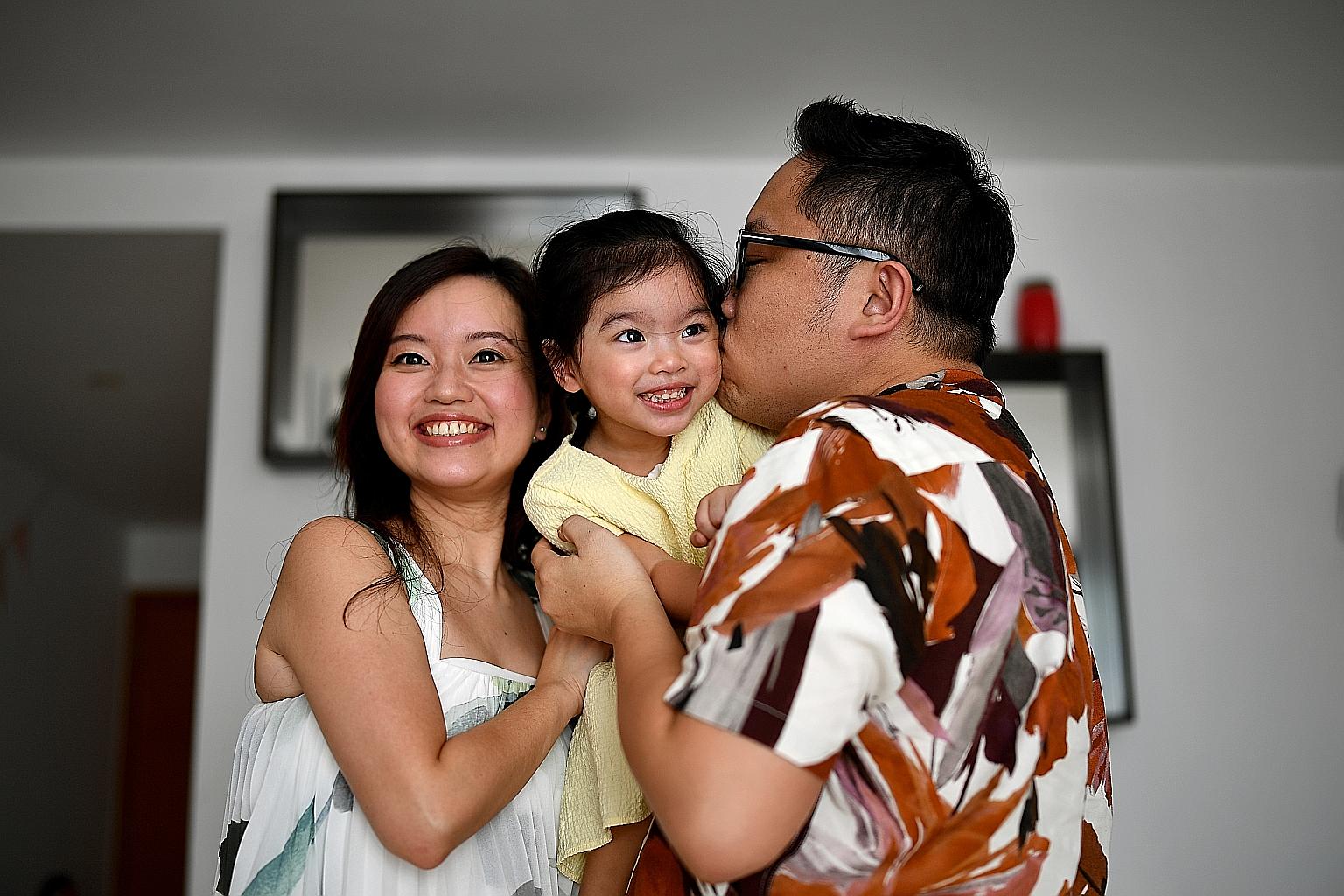 Entrepreneur Quin Yeo and her husband Jeremy Foo, who runs a communications business, with their daughter Elizabeth. The couple lost their first child, Elliot, who was stillborn a few years ago.