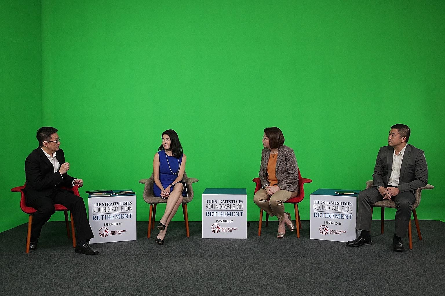 From left: The Straits Times Invest editor Tan Ooi Boon with Ms Melita Teo, AIA Singapore's chief customer and digital officer; Ms Tan Huey Min, Credit Counselling Singapore's general manager; and Mr Tommy Lim, who works in sales in the oil and gas i