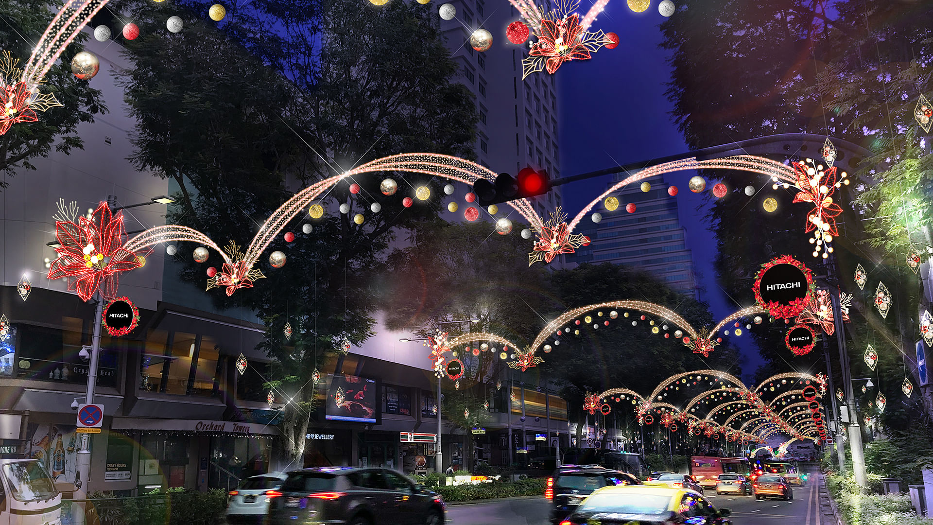 Orchard Road Christmas Lights 2022