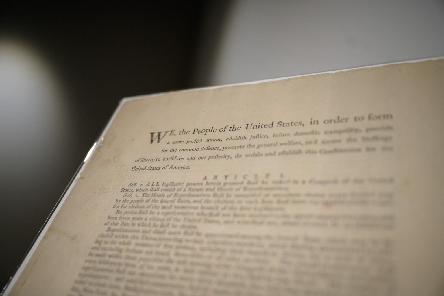 Crypto bidders miss out as US Constitution copy sells for $58 million | The  Straits Times