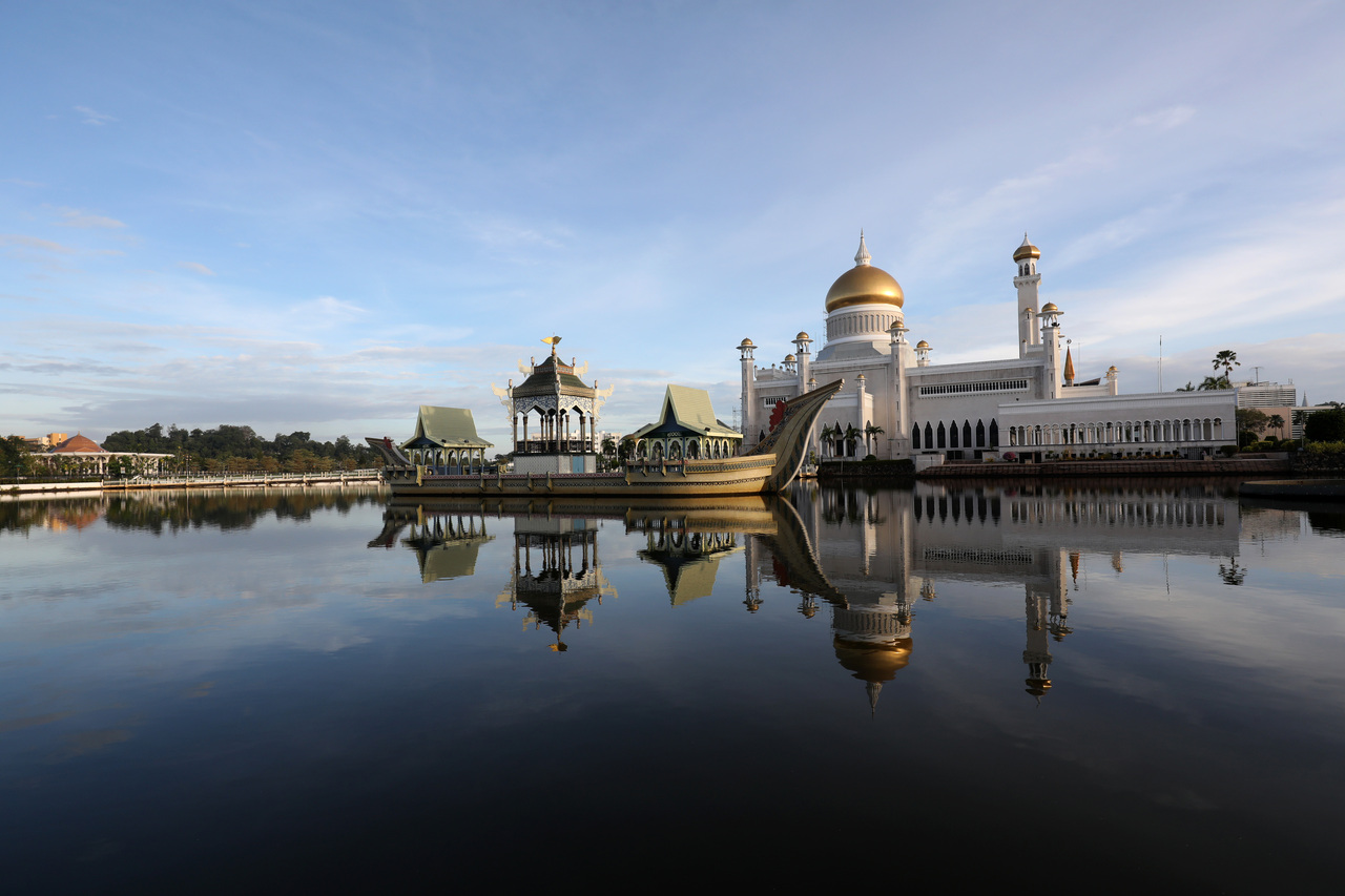 <p>文莱(Brunei)清真寺景观。</p>
