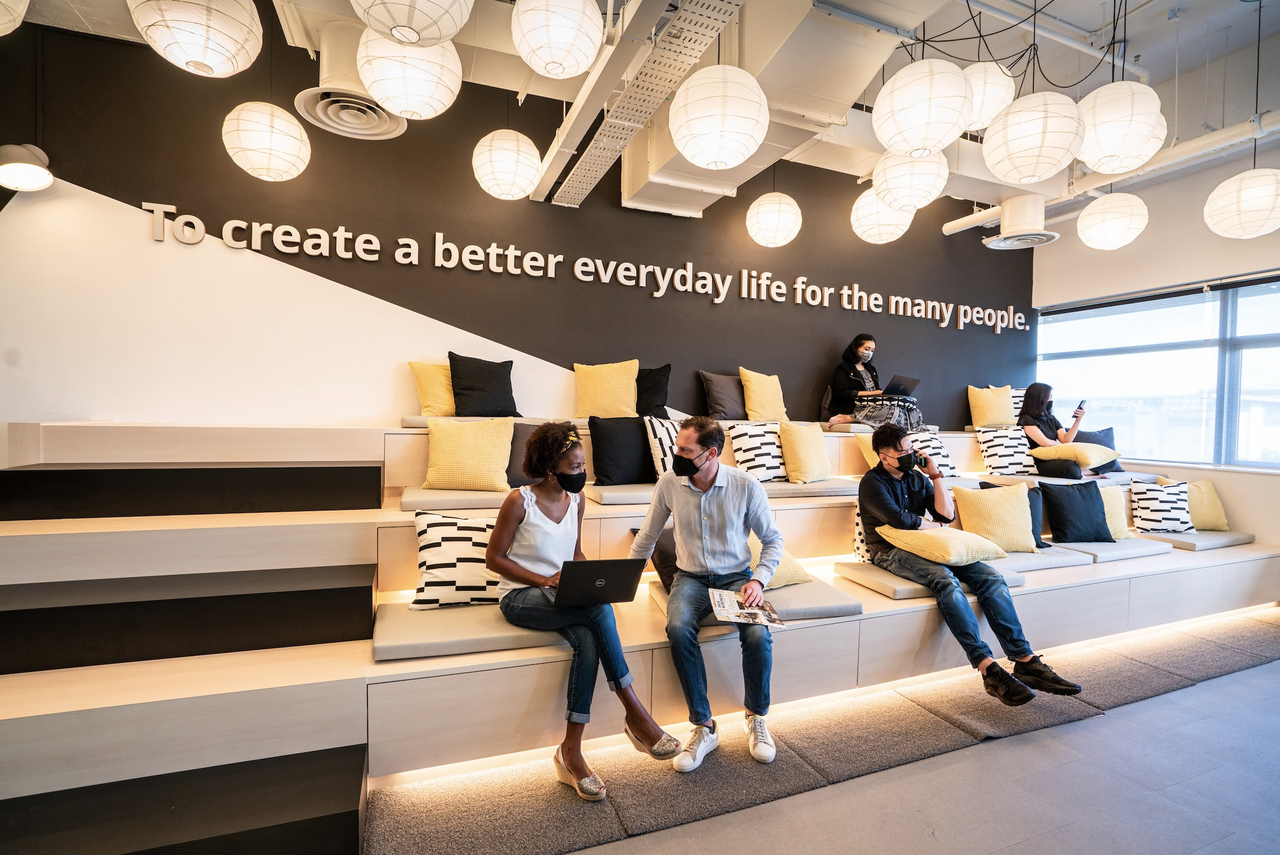 IKEA redesigned its Tampines corporate office so that employees could work together without the fear of over-large gatherings or cramped spaces.