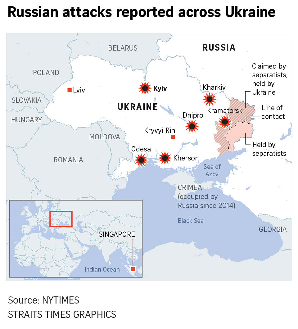 Timeline: How Russia's attack on Ukraine unfolded | The Straits Times