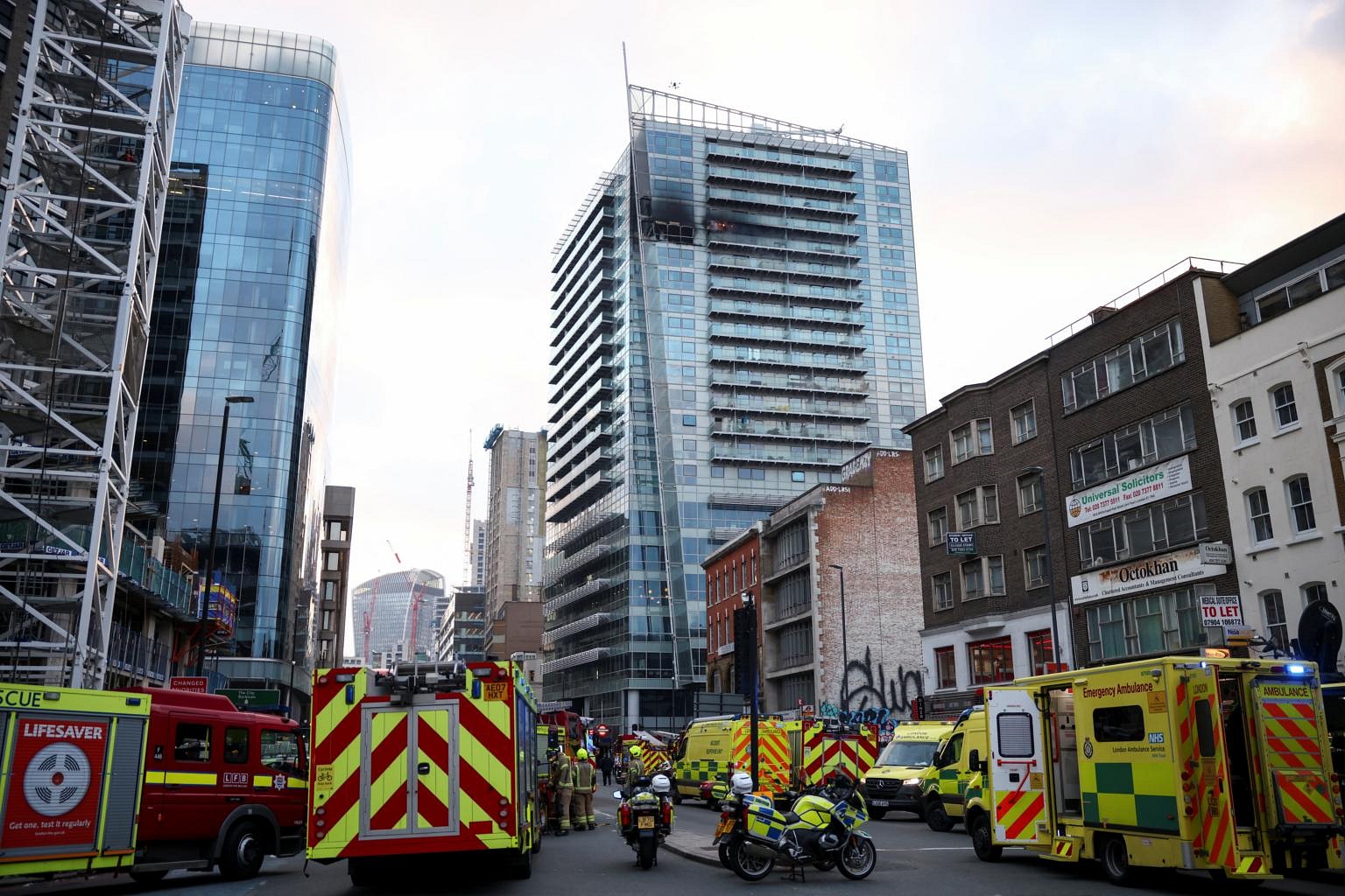 Firefighters Battle Blaze In London Tower Block | The Straits Times