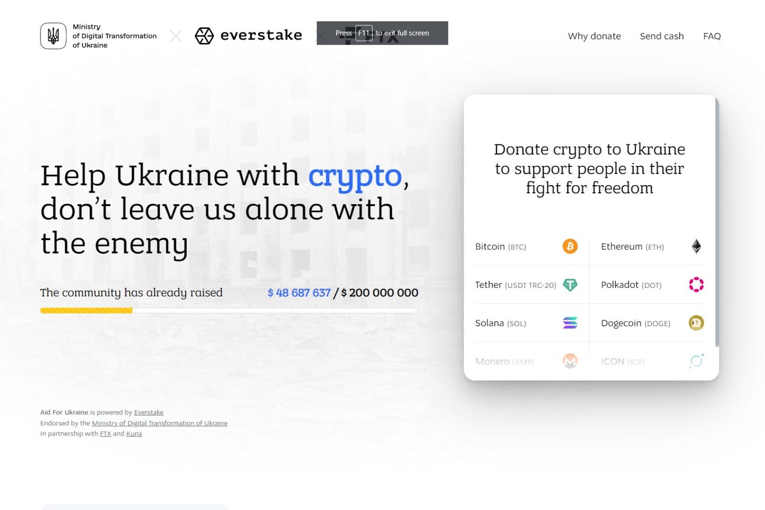 Ukraine launches website for cryptocurrency donations | The Straits Times