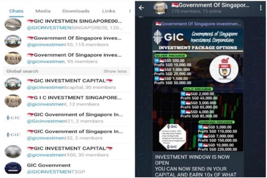 investment scam in Singapore