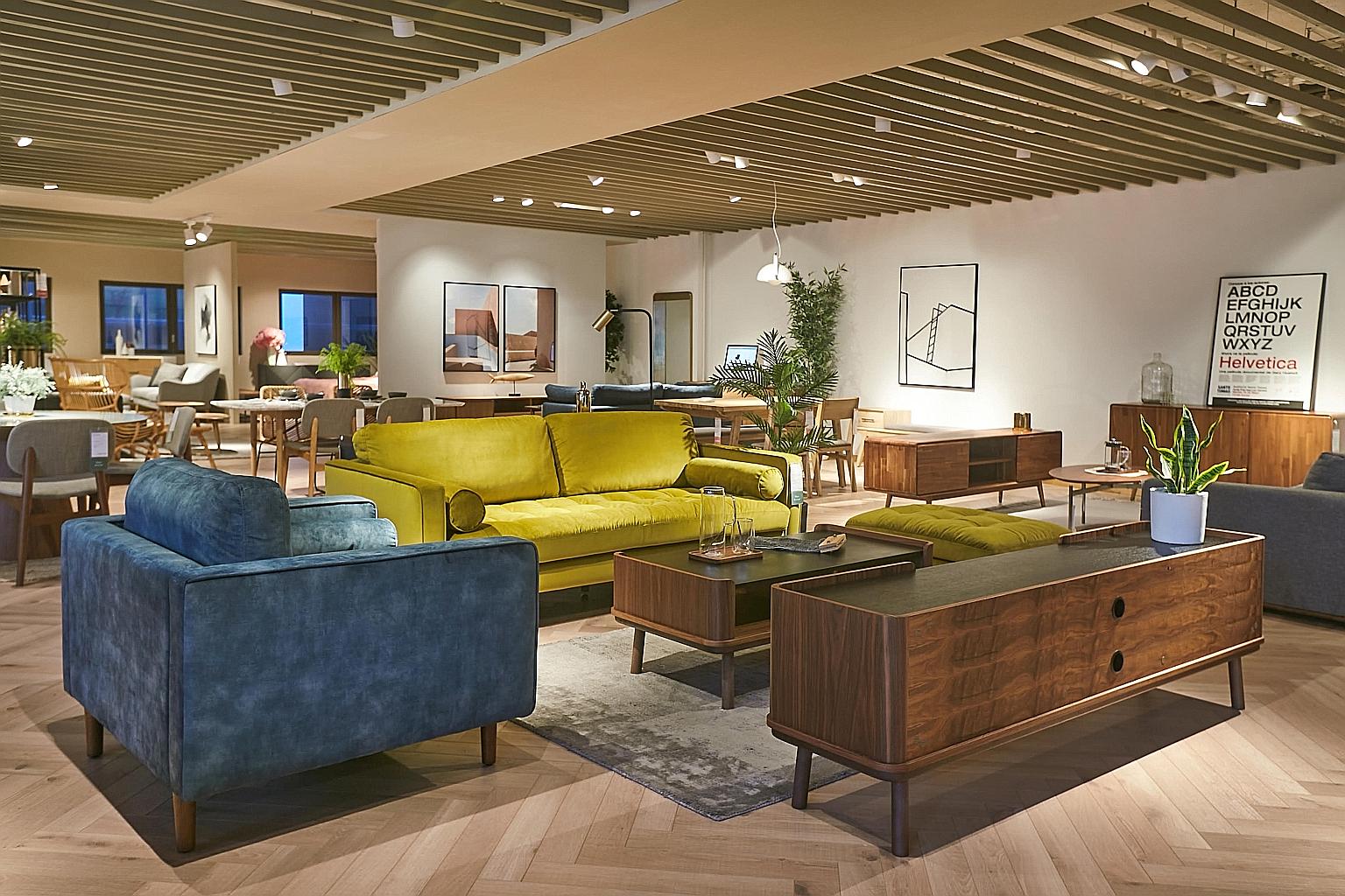 Castlery's showroom in Keppel Road. Since participating in the Scale-up SG programme, the company has reported a sixfold increase in revenue.