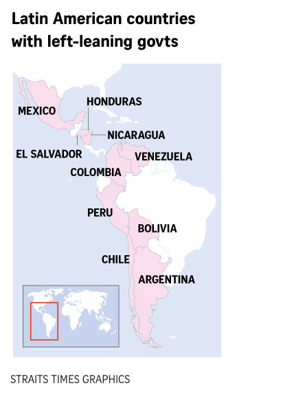 Latin America's new 'pink tide' gains pace | The Straits Times