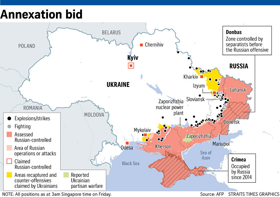 Russia holds votes in occupied parts of Ukraine; Kyiv says residents ...