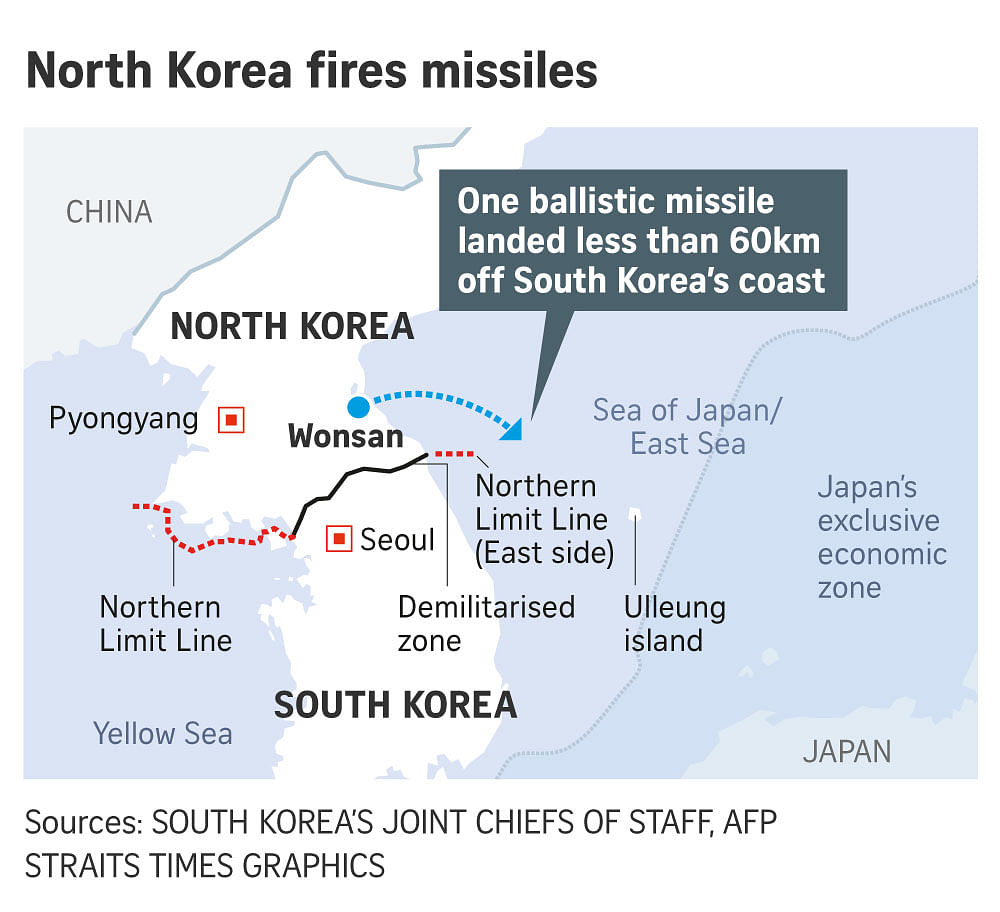 North Korea fires 23 missiles, one landing off South Korean coast for ...