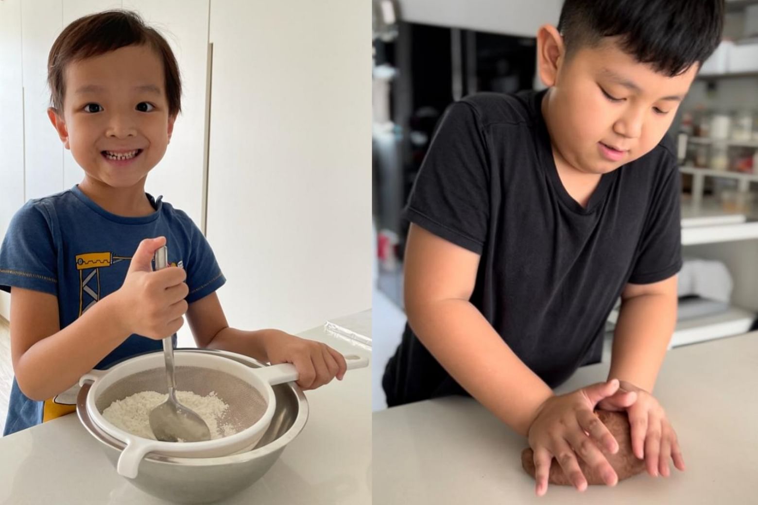 Ng kids help with baking
