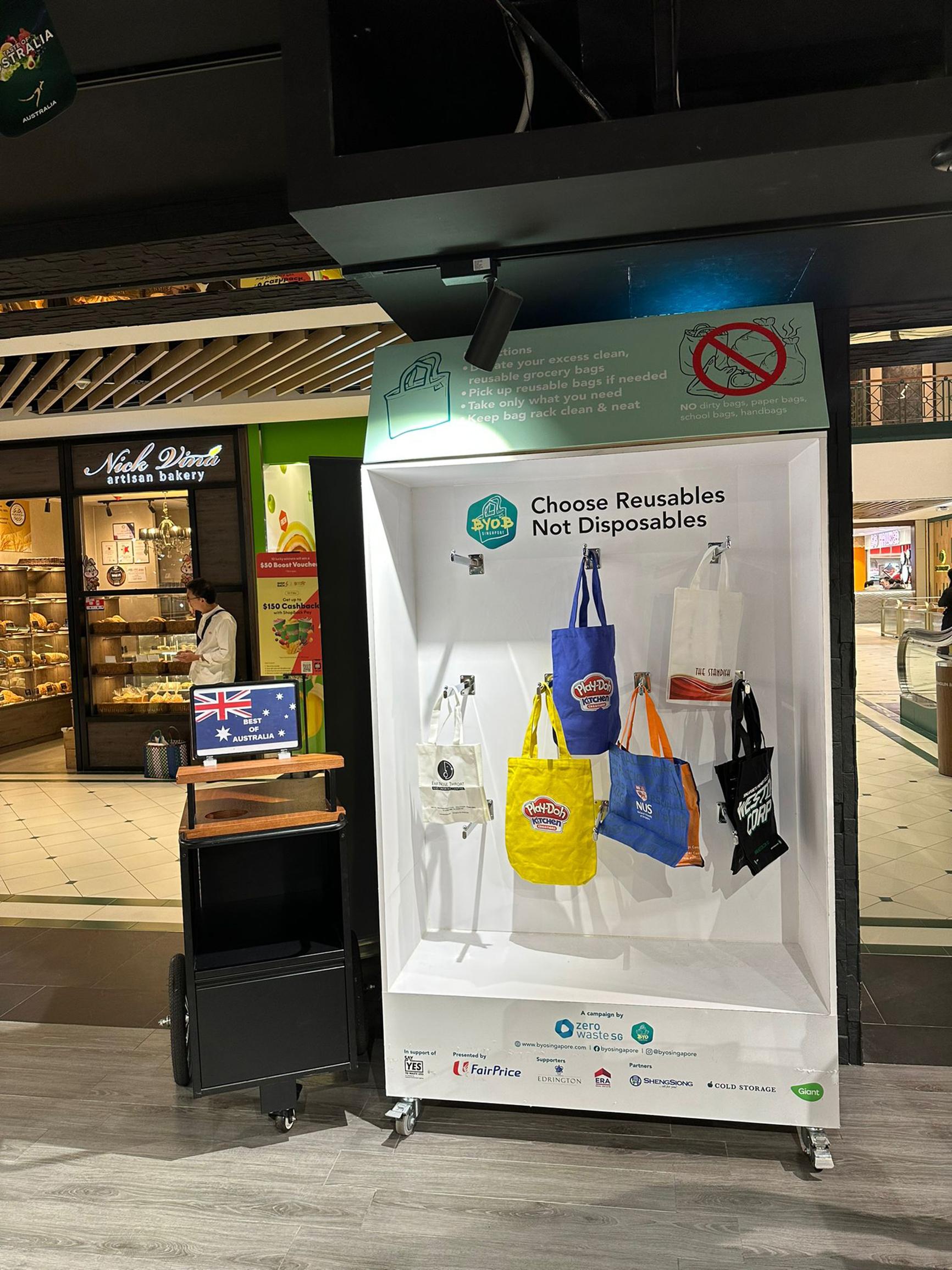 Most supermarkets in Singapore will charge 5 cents for each plastic bag ...