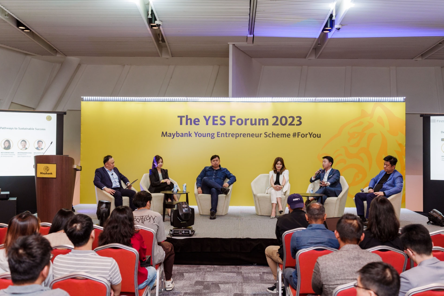 Panellists sharing insights on entrepreneurship in Singapore
