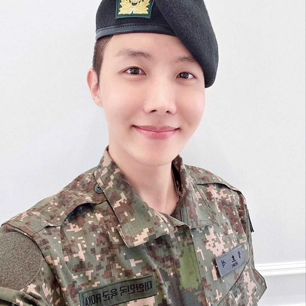 BTS's J-Hope looking healthy and well at the military training