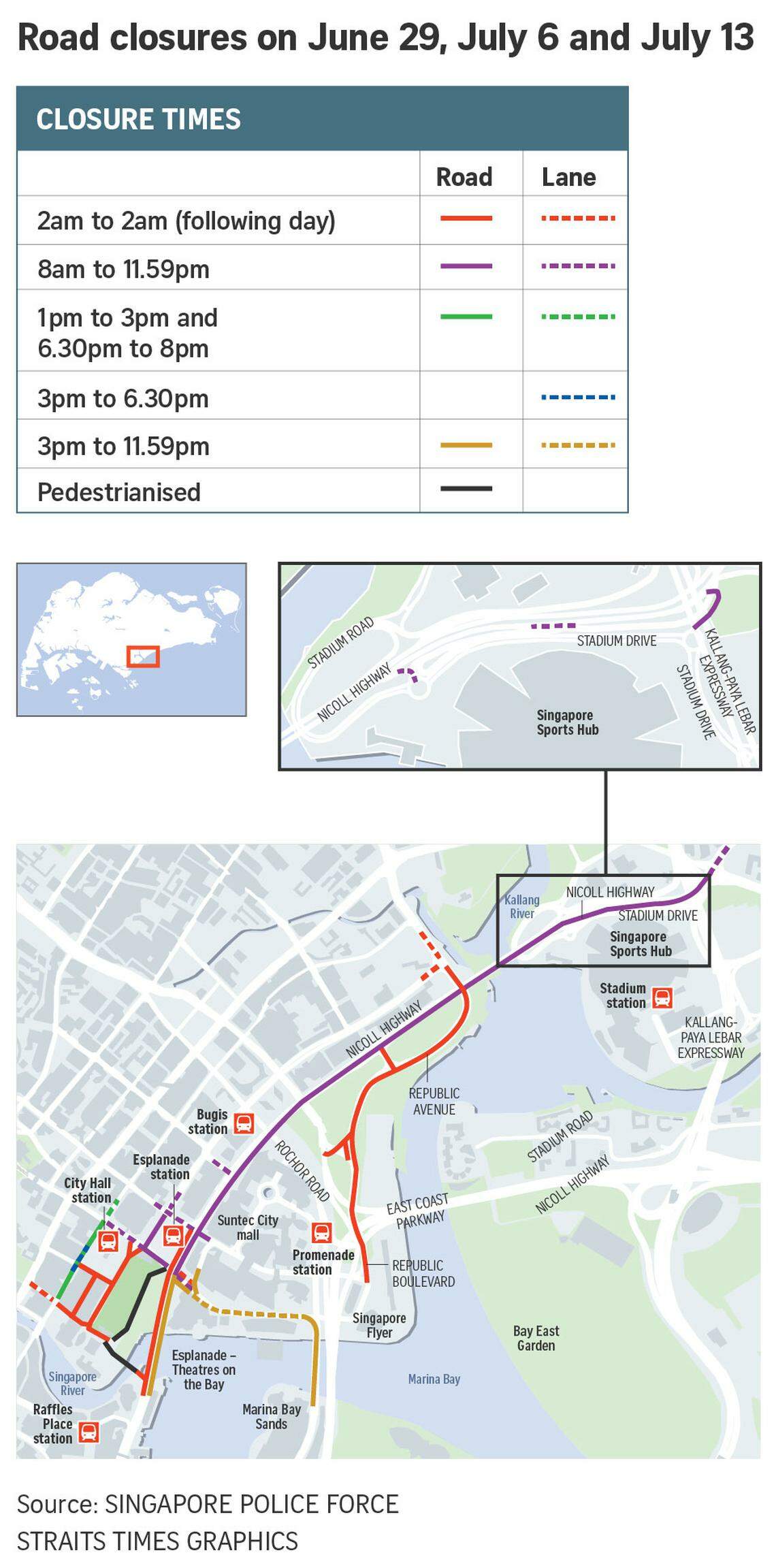 Dozens of roads and lanes to be closed for NDP National Education shows ...