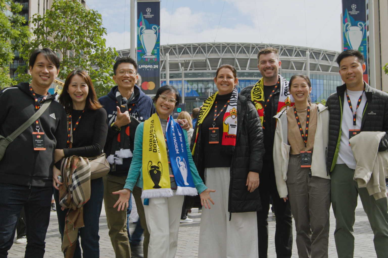 singaporeans at wembley stadium on uefa champions league final 2024 match day in london