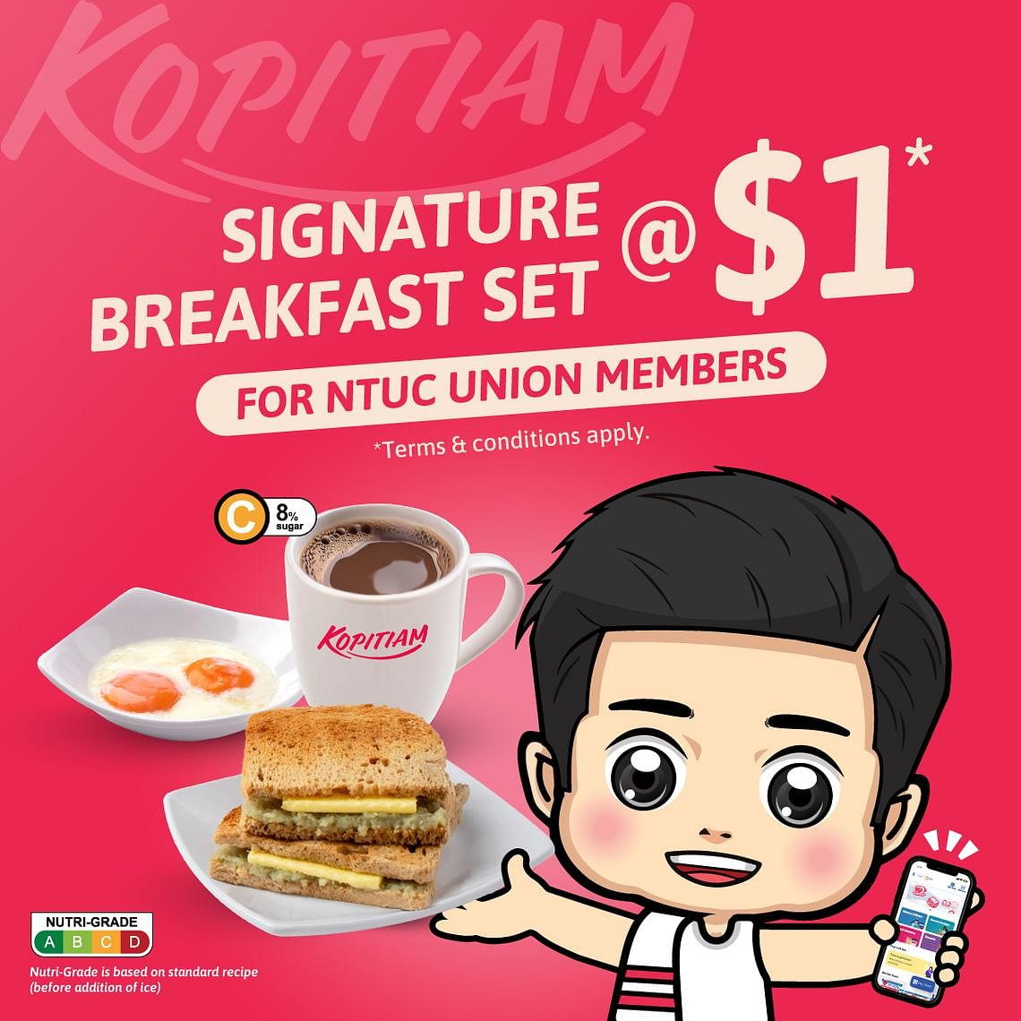 1 breakfast set, parties, National Day savings served up by FairPrice