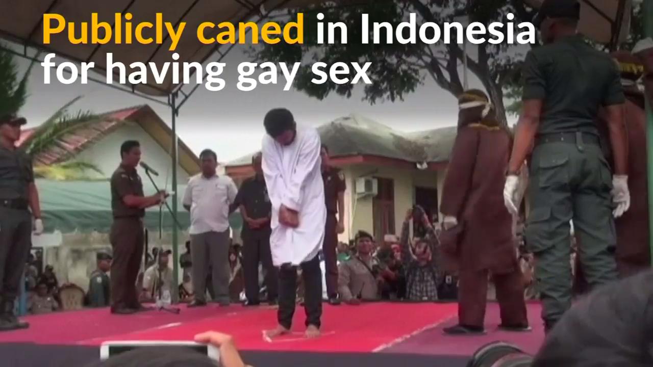 Gay Indonesians caned in front of jeering crowd in Aceh for having sex
