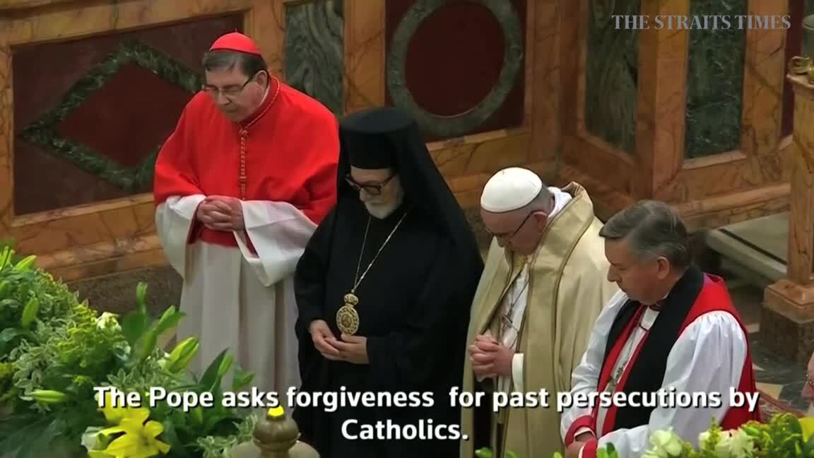 Pope asks Protestants for forgiveness | The Straits Times