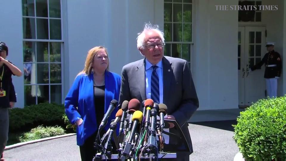 Sanders pledges to work with Clinton to defeat Republican Trump | The ...
