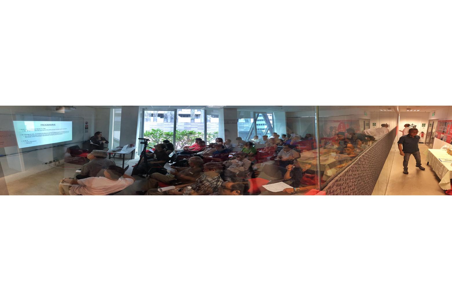 The forum was organised by opposition politician Jeannette Chong-Aruldoss and former presidential hopefuls Tan Jee Say and Andrew Kuan were present.