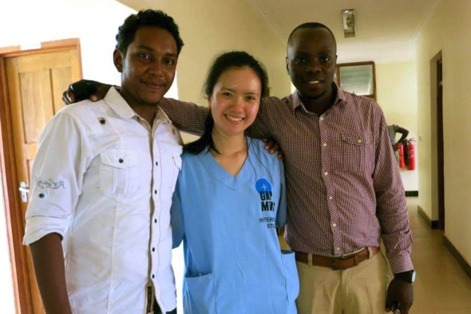 Ms Megan Loy in Tanzania last year. She helped deliver babies.