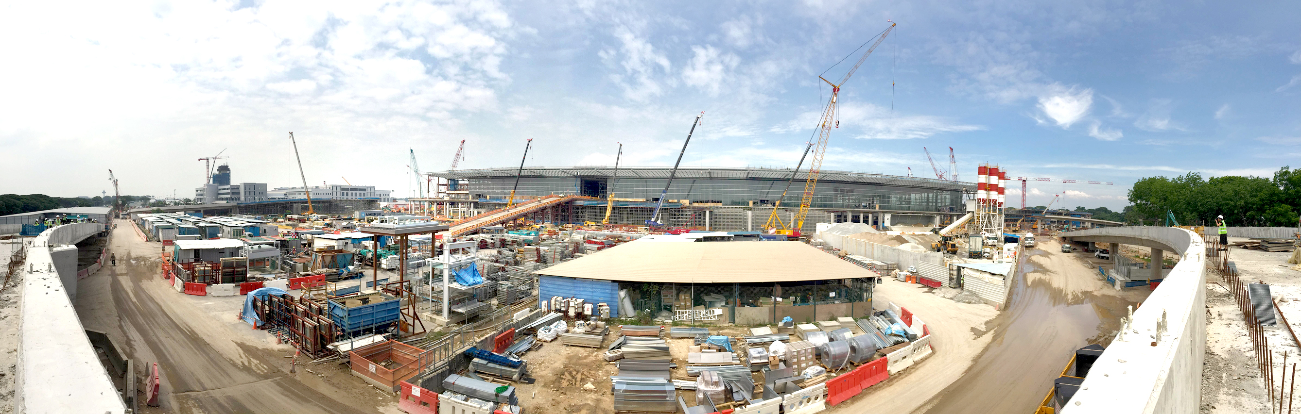 Changi Airport's Terminal 4 taking shape. At its busiest, Changi handles 55 to 60 flights an hour. Heathrow does up to 84 flights an hour.