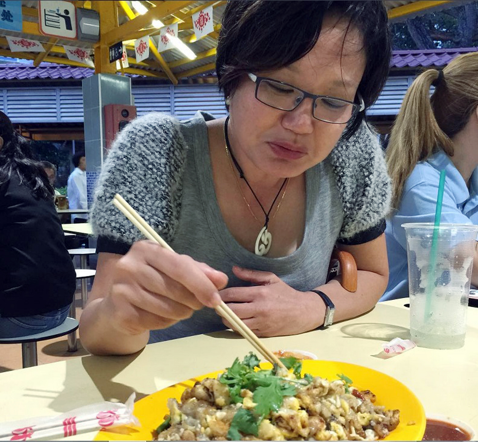 This picture of Ms Sylvia Lim enjoying oyster omelette at Fengshan hawker centre, with the comment "The taste of Fengshan - heavenly!" and the hashtag "#reasontowin", fuelled speculation that she could be contesting Fengshan SMC.