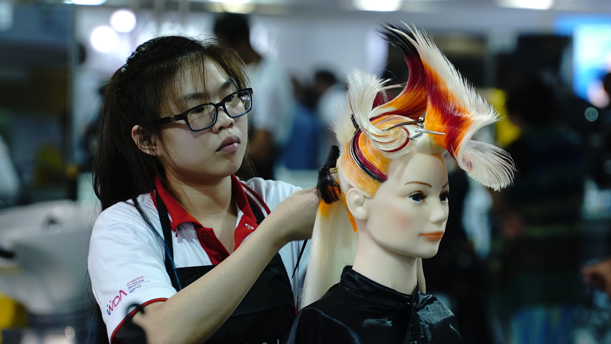 ITE College East student Elaine Sz at the WorldSkills competition in Brazil.