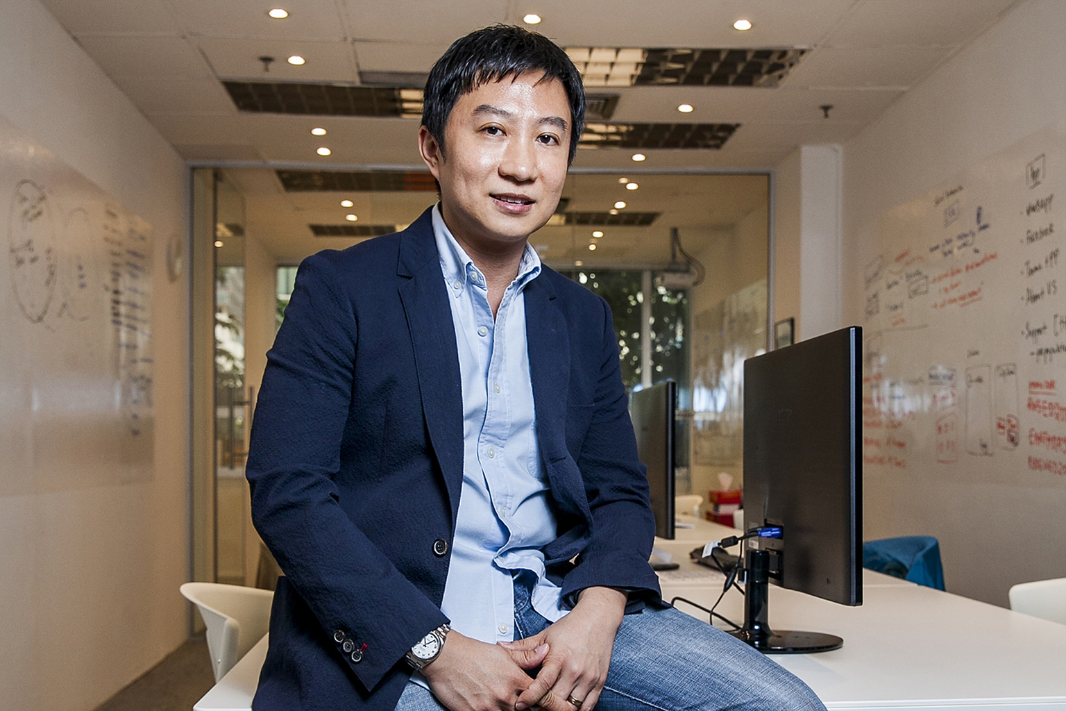 Mr Terence Zou, 40, the founder of Ryde, a local carpooling mobile app which uses GPS technology to connect drivers and passengers going the same way.
