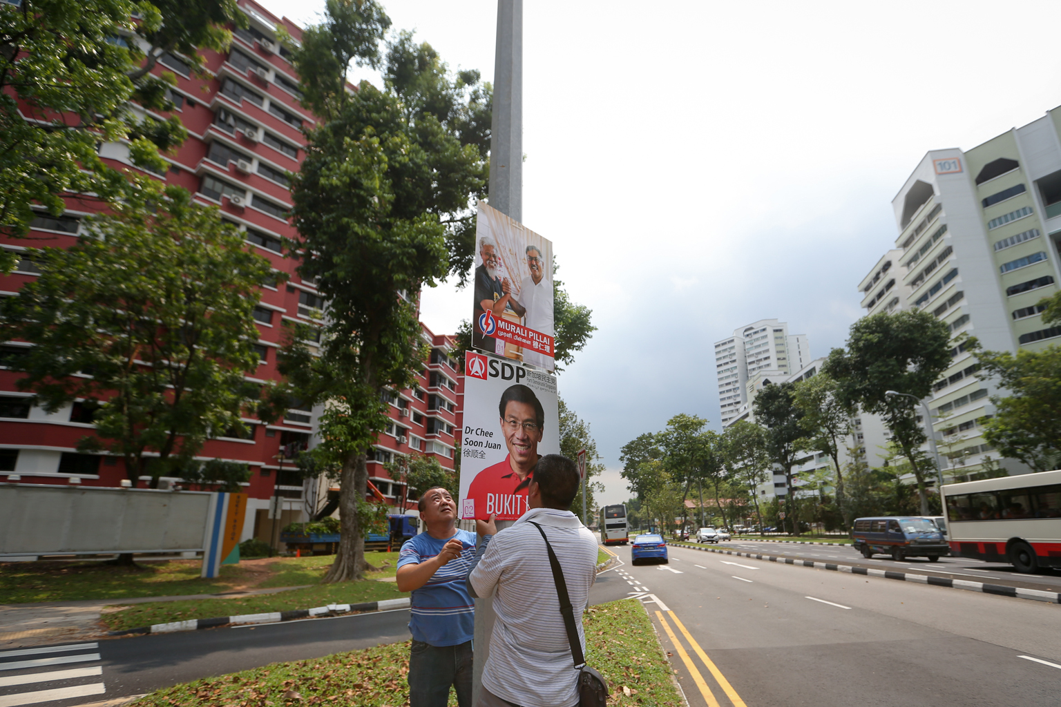 Posters of the two candidates have gone up at various spots in the mature estate in western Singapore. So far, the issue of estate upgrading has figured prominently in this campaign.