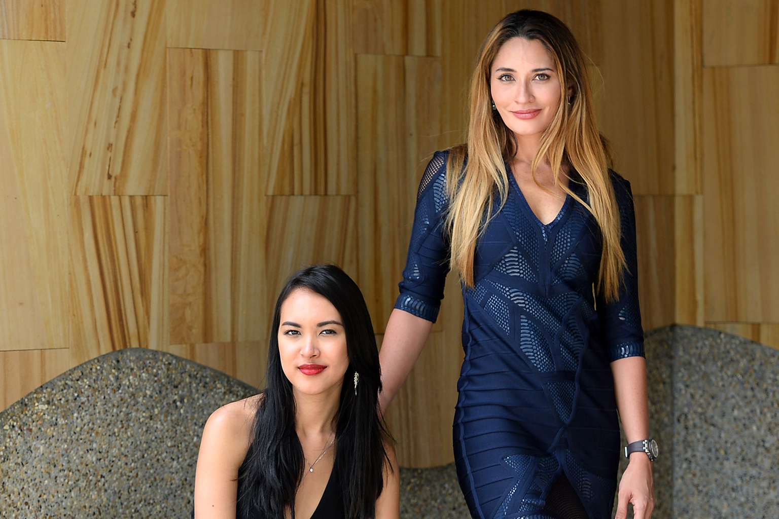 Miss Universe Singapore Organisation national director Nuraliza Osman (left) believes that this year's pageant will be more high profile than last year's, which saw Ms White (extreme left) being crowned the winner.