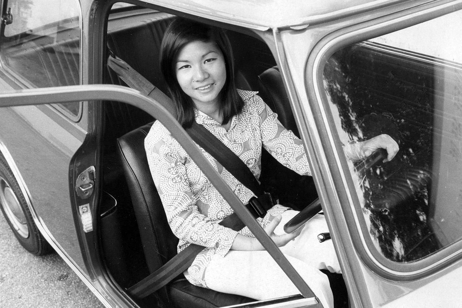 This photo taken in April 1965 shows a motorcar race at the Grand Prix event in Singapore, which was then known as the Malaysia Grand Prix. To Mr Lee Chiu San, riding a motorbike is about conquering fears. Mrs Anne Wong Holloway was one of the few wo