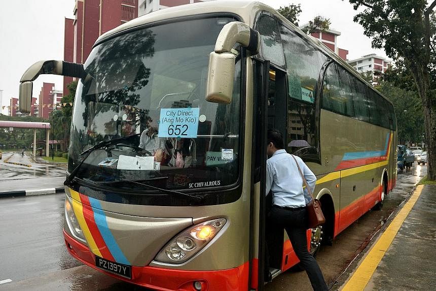 The Ang Mo Kio City Direct Bus Service 652. Three new City Direct bus services will begin operations in the next few weeks to serve residents in Eunos, Bedok and Hougang. -- ST FILE PHOTO:&nbsp;KUA CHEE SIONG