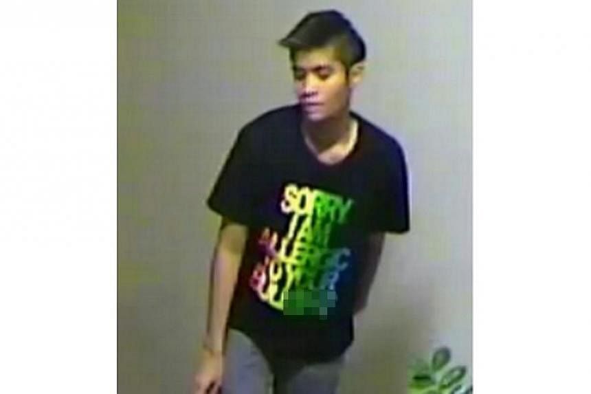 The police are looking for the man (shown in the photograph) to assist with investigations into several cases of loanshark harassment reported at Block 352 Woodlands Avenue 1 on May 2. -- PHOTO: SINGAPORE POLICE FORCE