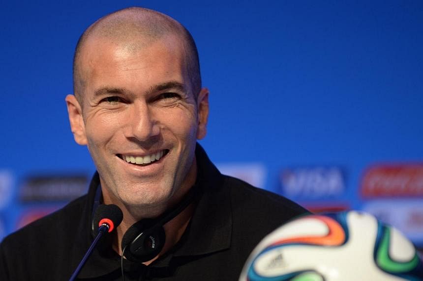A picture taken on Dec 5, 2013, shows French footbal star Zinedine Zidane during a press conference on the eve of the Brazil 2014 FIFA Football World Cup final draw,&nbsp;in Costa do Sauipe.&nbsp;-- FILE PHOTO: AFP