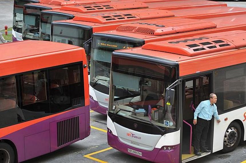 SBS Transit buses at the Toa Payoh bus interchange.&nbsp;Singapore will make use of new technologies to be a "Smart Nation" for people to have a better quality of life, President Tony Tan Keng Yam said in Parliament on Friday night. -- ST PHOTO :&nbs