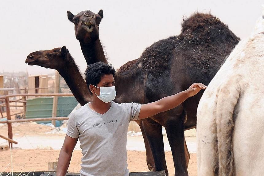 An Indian worker wears a mask at his Saudi employer's farm outside Riyadh. The Mers virus has been circulating for two years among humans but has not mutated into a pandemic form yet. Still, the sharing of data is important in the fight to stop the v