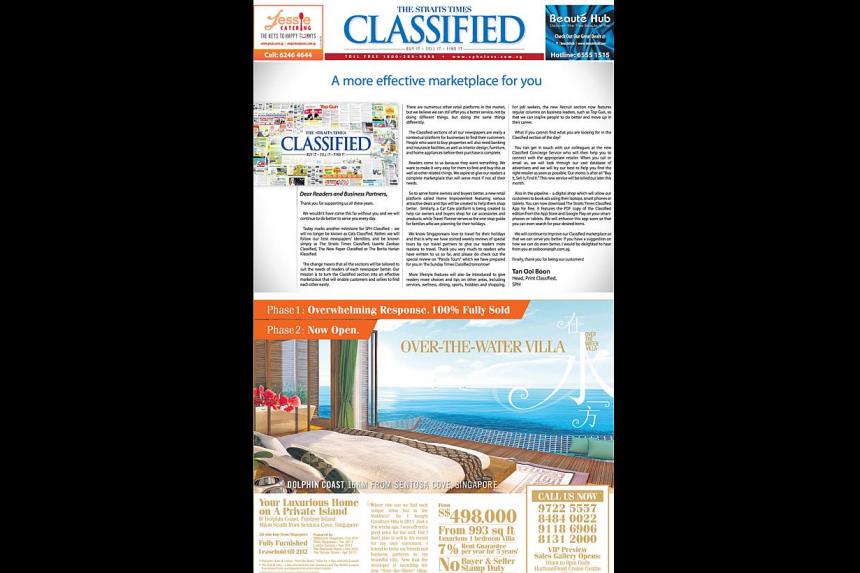 SPH Revamps Cats Classified Section The Straits Times SPH Revamps Cats Classified Section The Straits Times