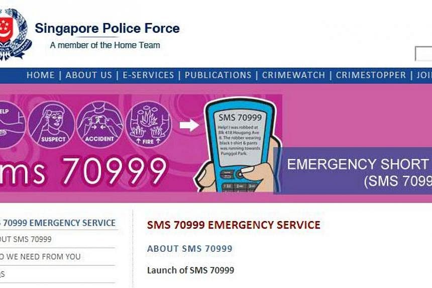 Singapore is in the lead for many technology rollouts, one of which lets citizens send a text message to emergency call takers instead of dialing in - a system which drew the praise of Prime Minister Lee Hsien Loong. -- SCREENGRAB: SPF