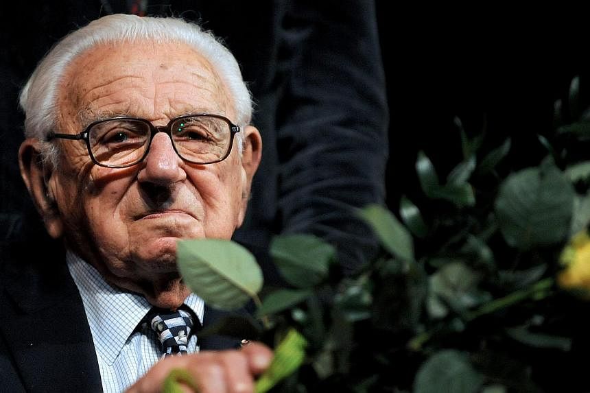 Sir Nicholas Winton, the British man who saved 669 children during WWII, attending the premiere of Nicky's Family, a new documentary movie on his life by Slovak director Matej Minac, in Prague, Czech Republic on Jan 20, 2011. Sir Winton will receive 
