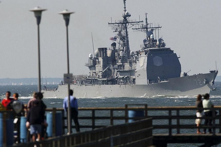 The Vella Gulf will arrive in the Black Sea after the recent departure of the frigate USS Taylor, which left the area on May 12. -- FILE PHOTO: REUTERS